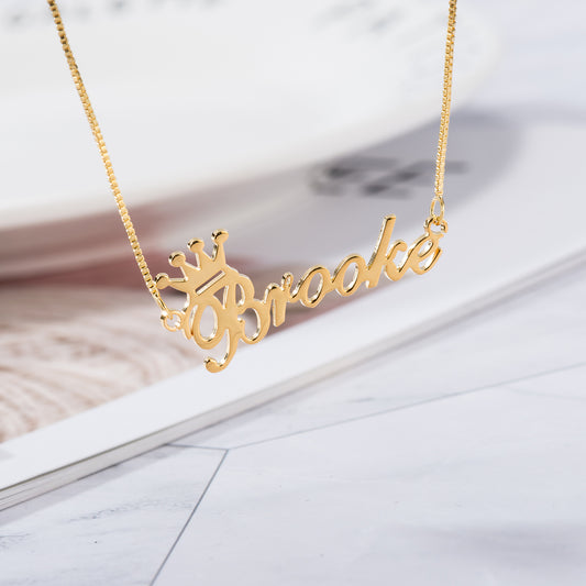 Fashion Crown Custom Name Necklace