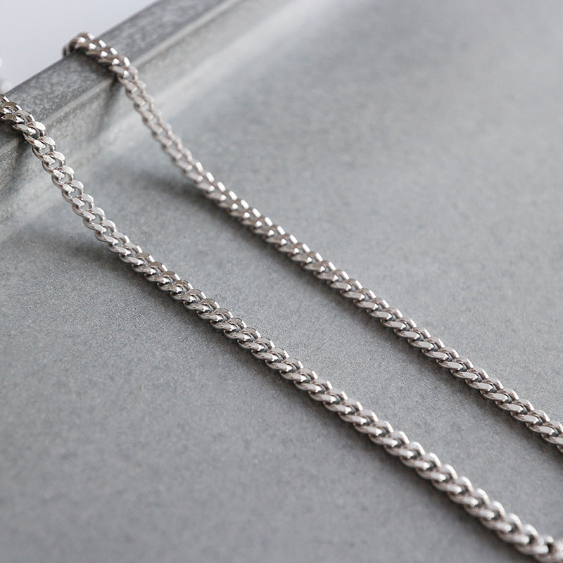 Simple Chain 925 Sterling Silver Anklet Casual