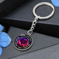 Circle Pendant with Keychain Silver