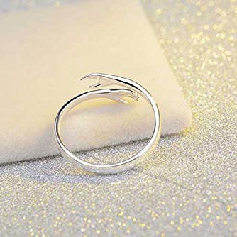 Alloy Simple Hands Hug Ring Opening Adjustable Jewelry