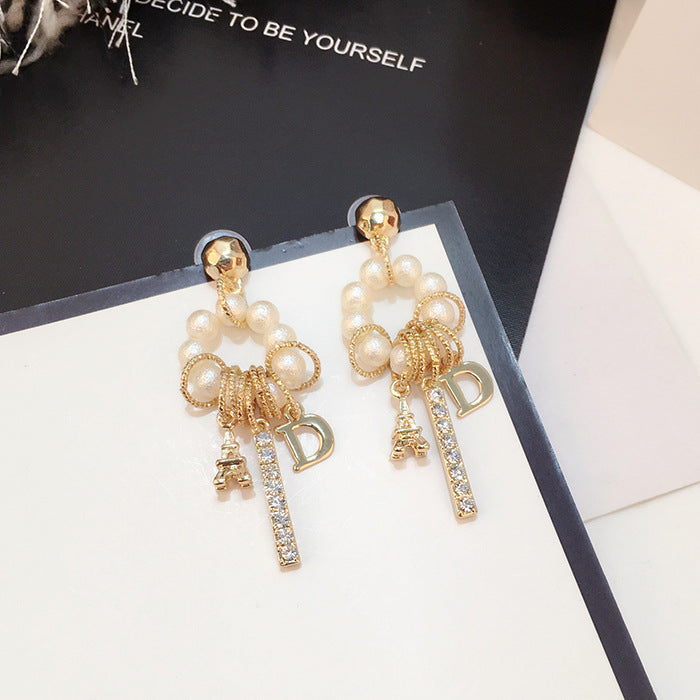 Women's earrings pearl earrings