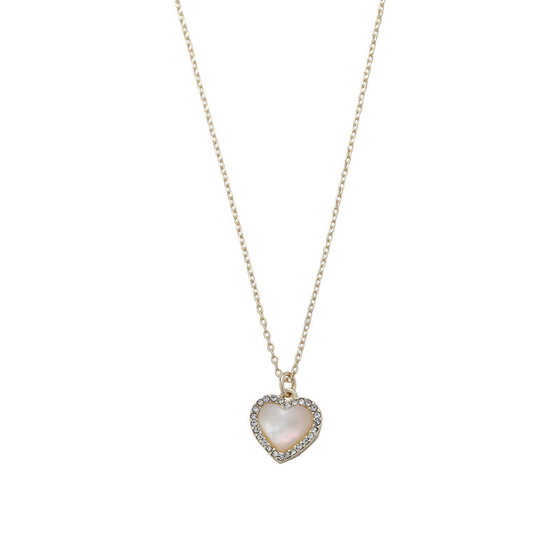 Love Opal Pendant Necklace Female Clavicle