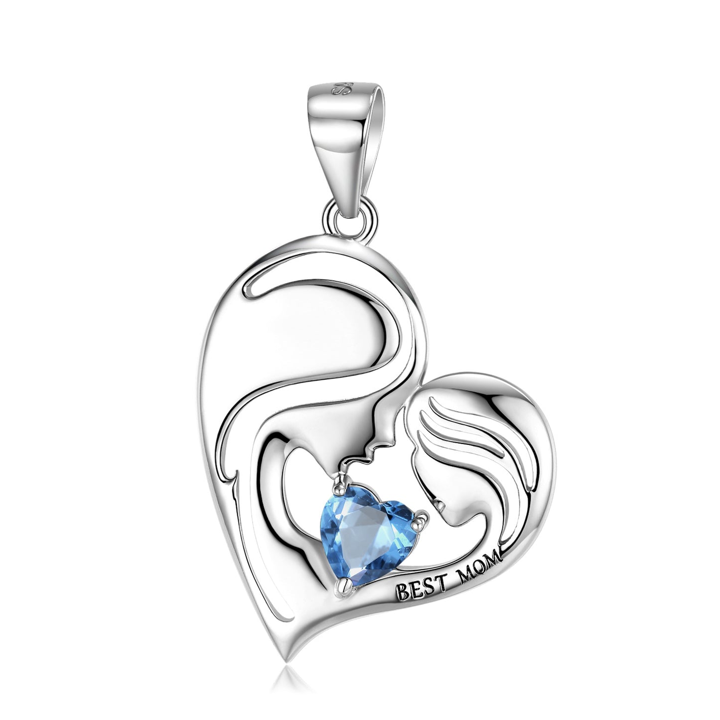 S925 Sterling Silver Best Mom Necklace Mother's Day Series Necklace