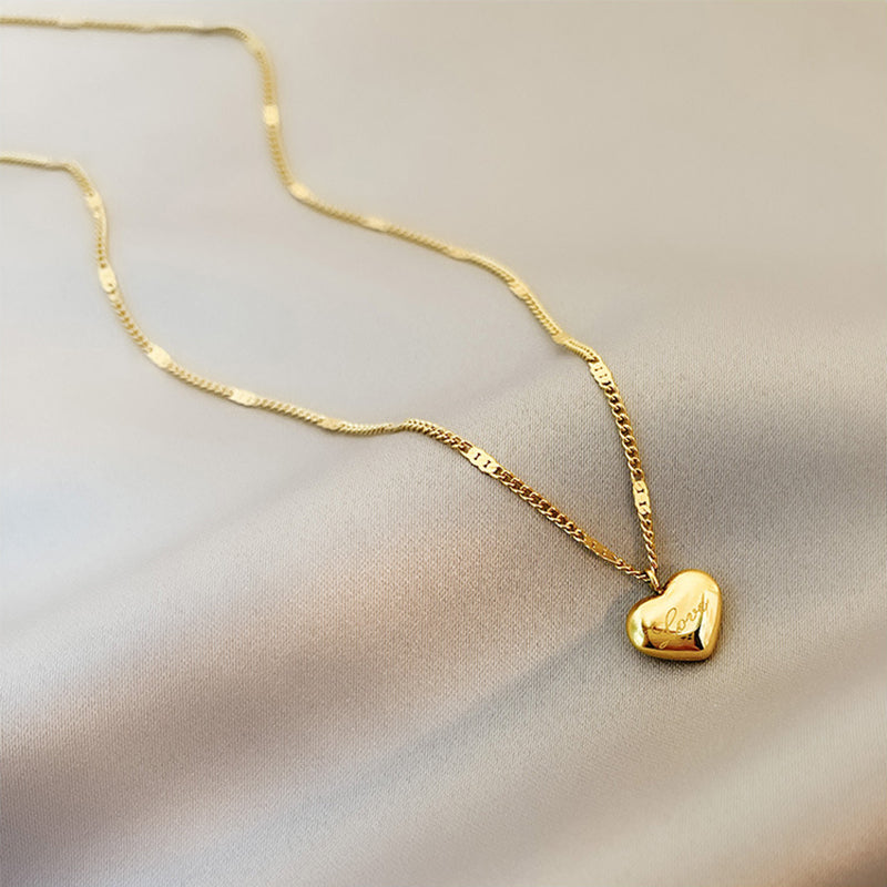 Temperament Light Luxury Necklace Peach Heart Jewelry