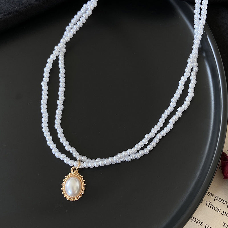 Retro Double-Layer Pearl Necklace
