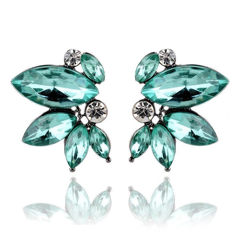 E8.Rhinestone Decor Stud Earrings - Elle Royal Jewelry