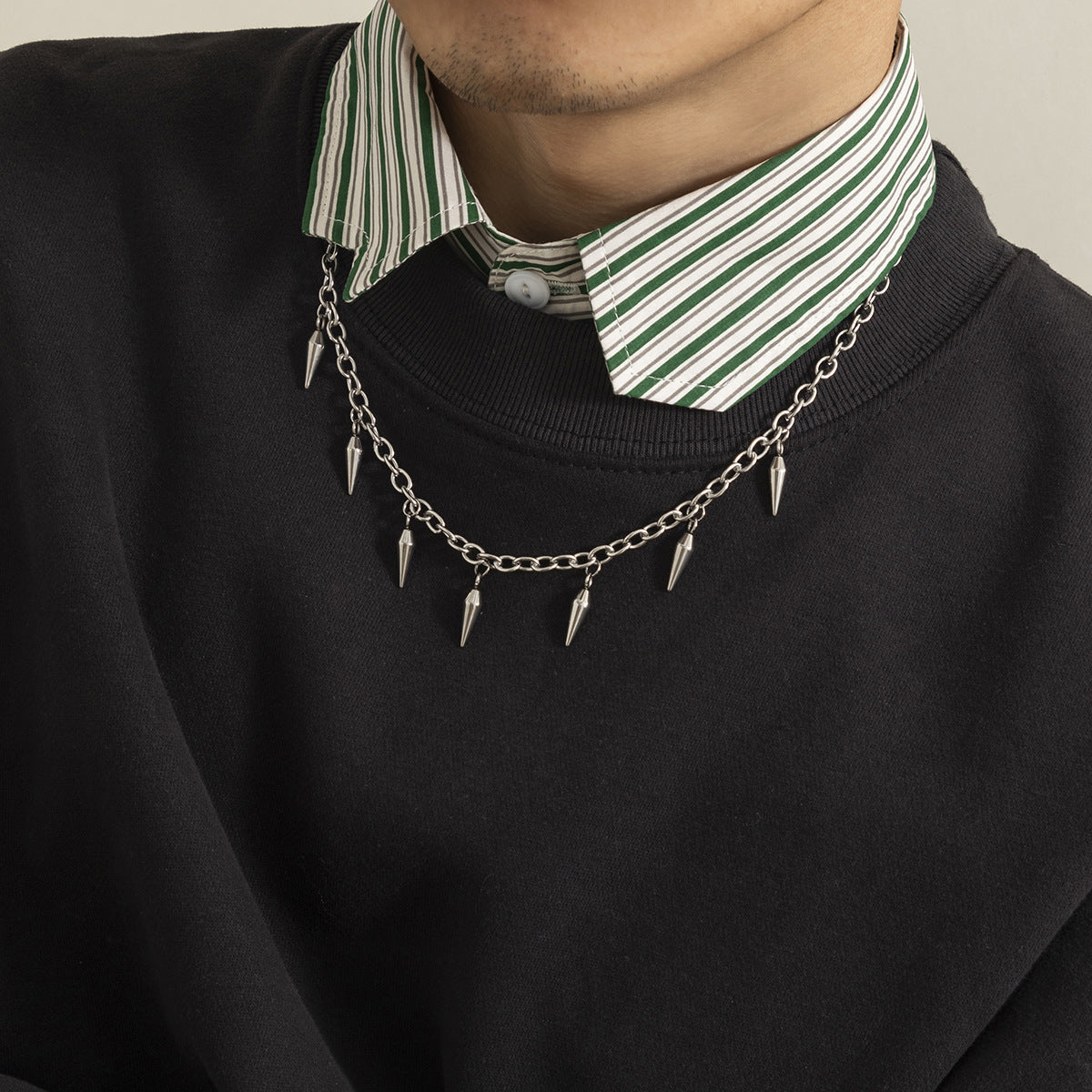 Men Fashion Versatile Nail Pendant Necklace