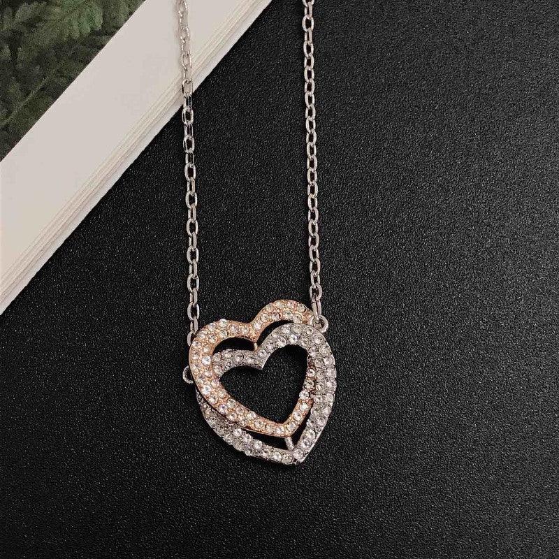 N8.Interlocking Heart Necklace - Elle Royal Jewelry