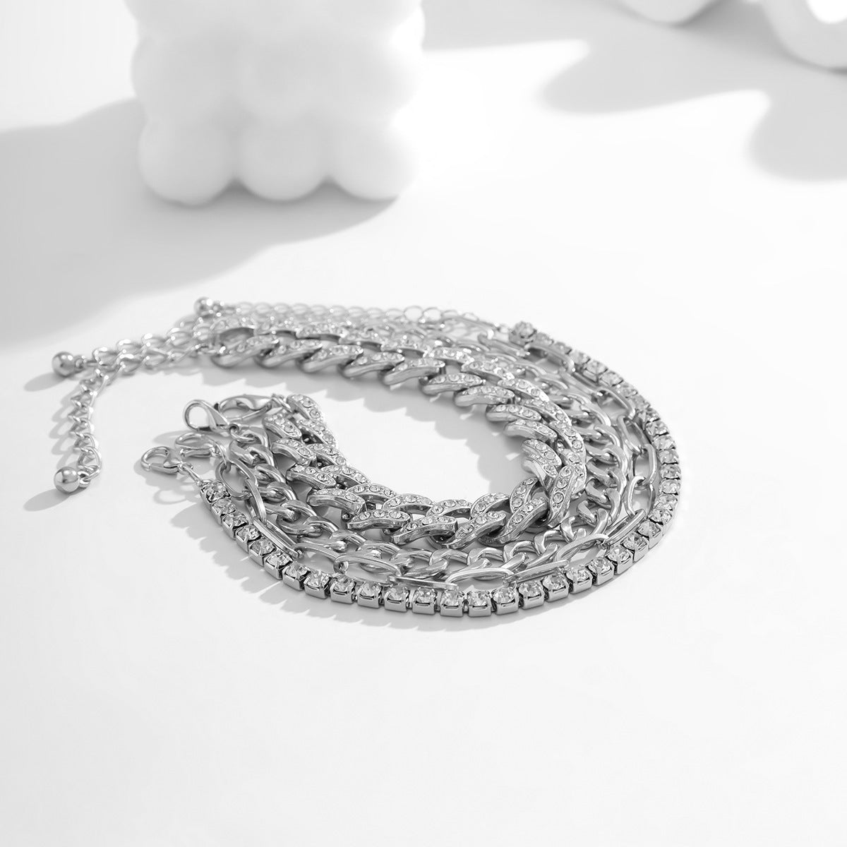 Men Fashion Diamond Simple Tennis Chain Bracelet
