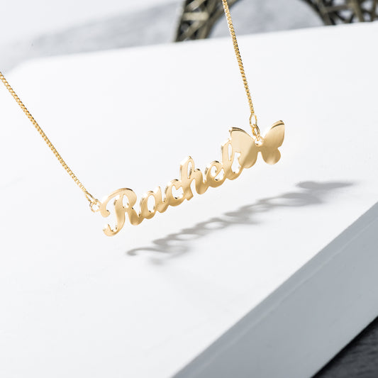 Beautiful Butterfly Custom Name Necklace