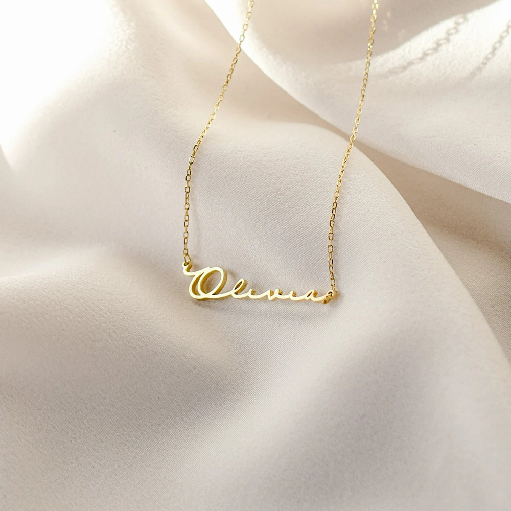 Fashionable Customizable Letter Name Necklace