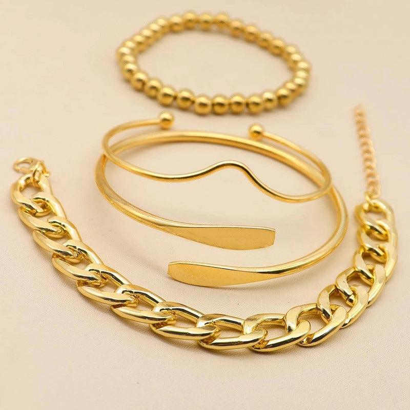 B7.4pcs Simple Plain Bracelet - Elle Royal Jewelry
