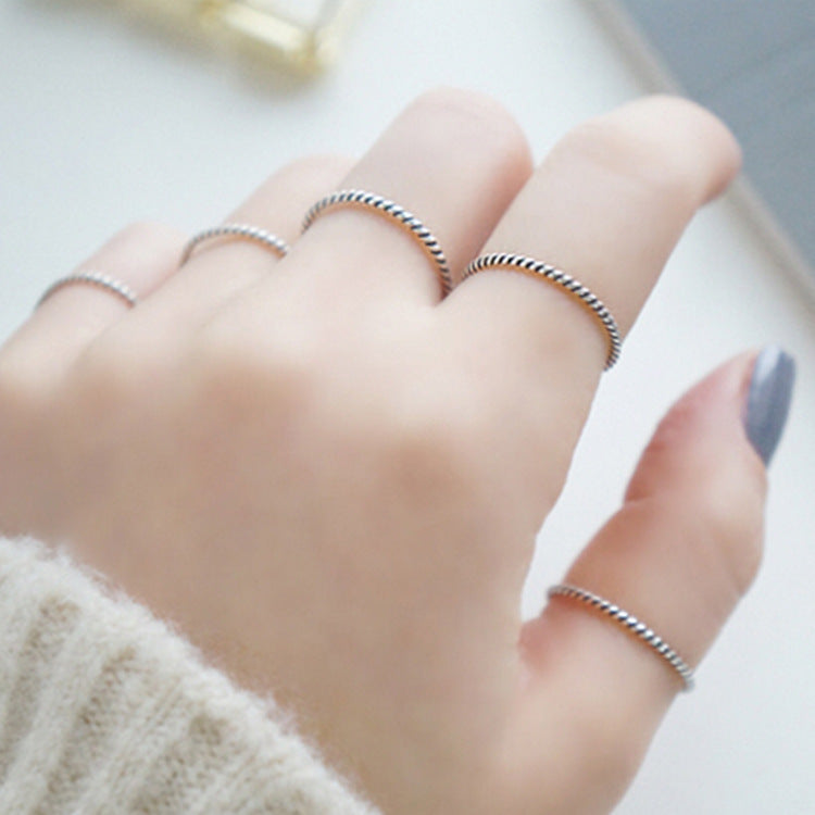 New Simple Twisted 925 Sterling Silver Ring