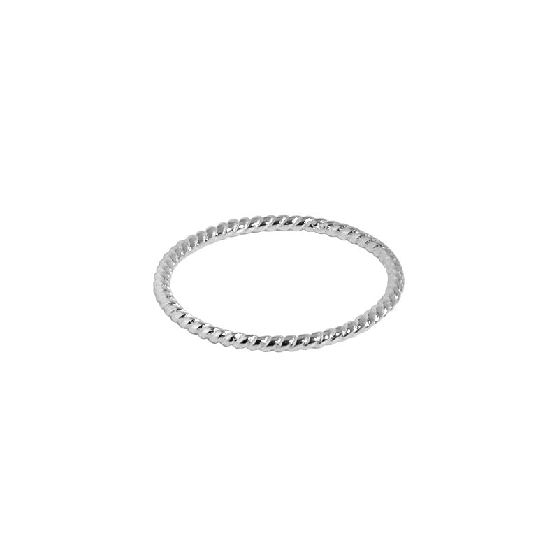 New Simple Twisted 925 Sterling Silver Ring