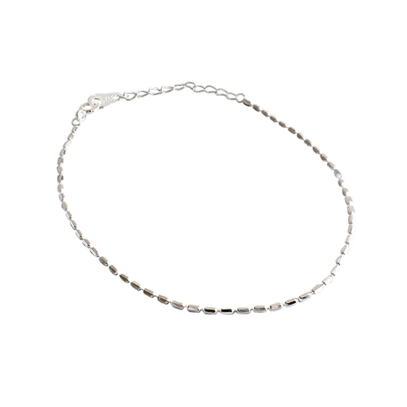 Simple Tube Beads 925 Sterling Silver Bracelet