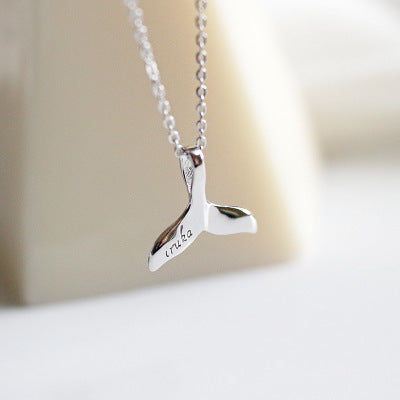 Gril Dolphin Tail 925 Sterling Silver Necklace