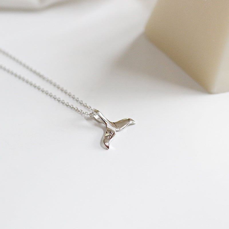 Gril Dolphin Tail 925 Sterling Silver Necklace