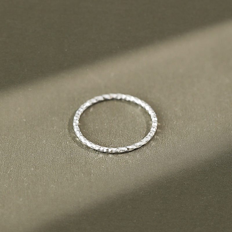 Minimalist Shining Thin 925 Sterling Silver Ring