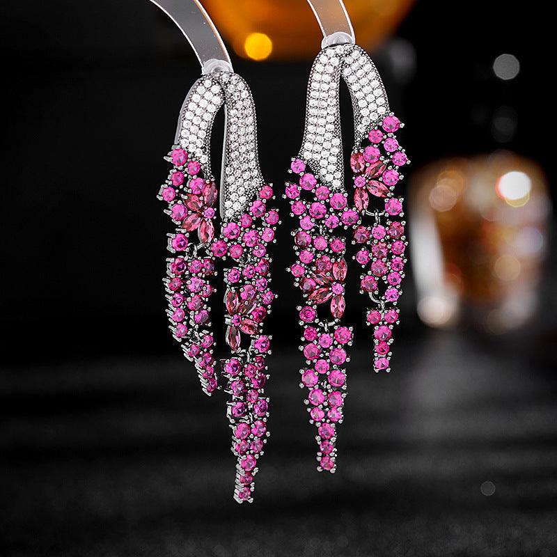 French Elegant Long Earrings - Elle Royal Jewelry