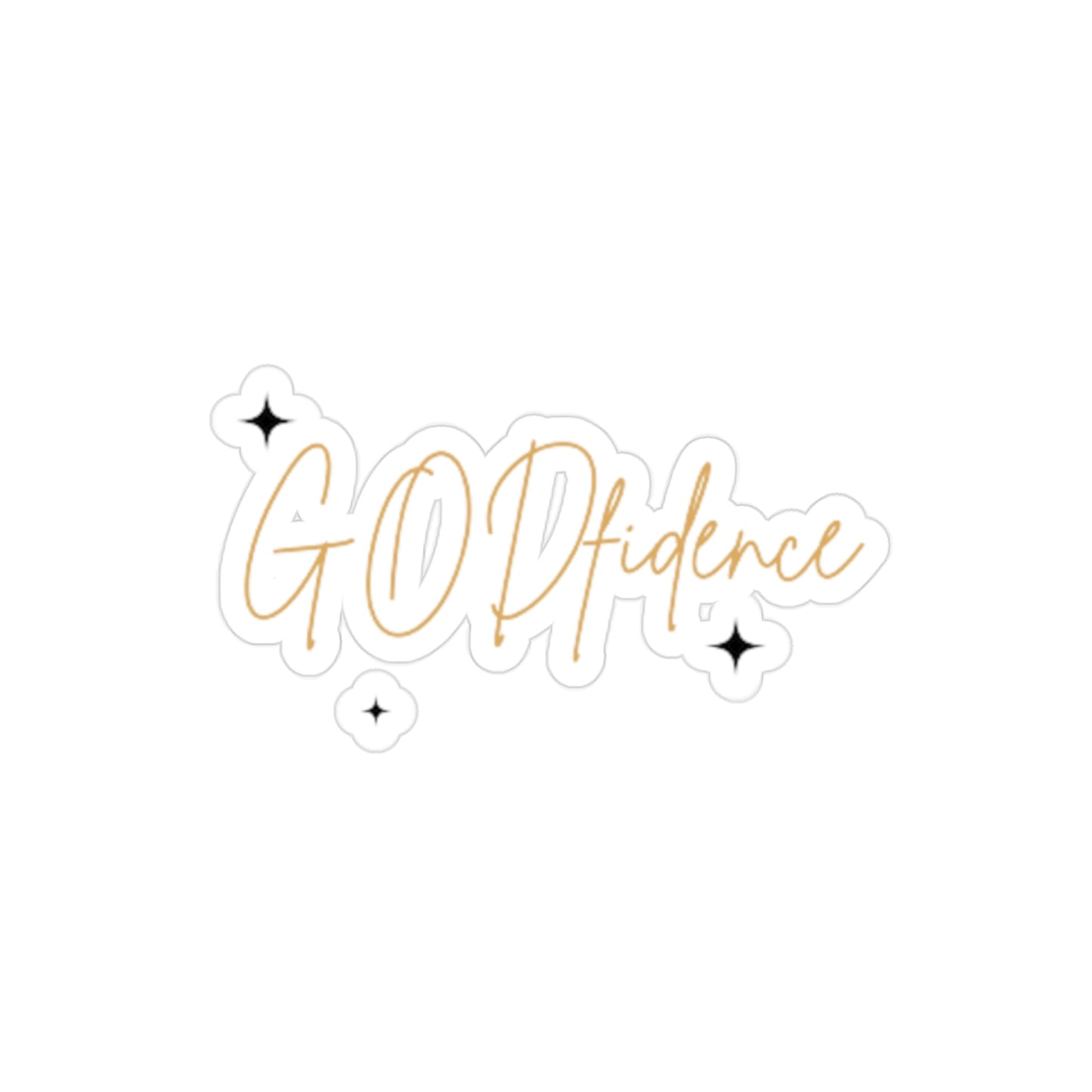 GODfidence Transparent Outdoor Stickers, Die-Cut, 1pcs