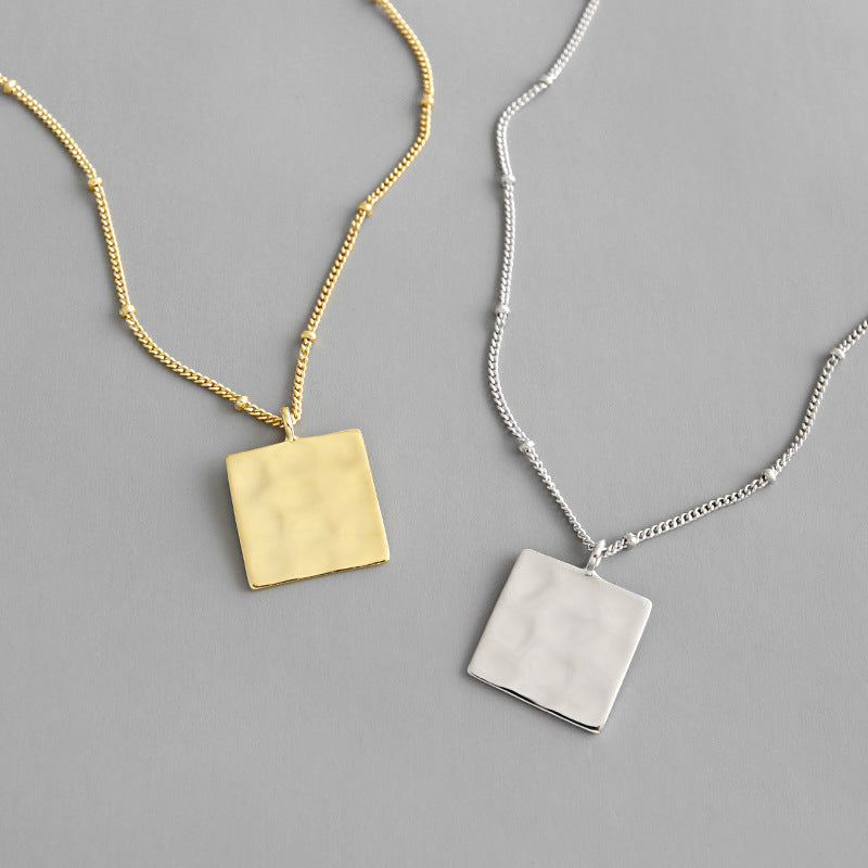 Casual Geometry Square 925 Sterling Silver Necklace