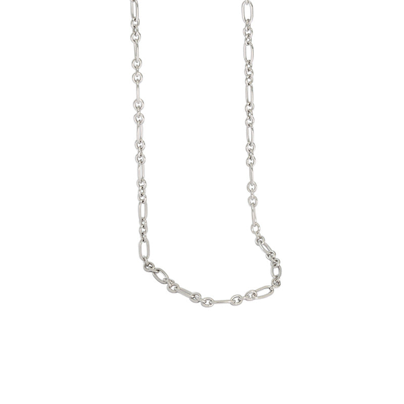 Friend's Hollow Chain Choker 925 Sterling Silver Necklace