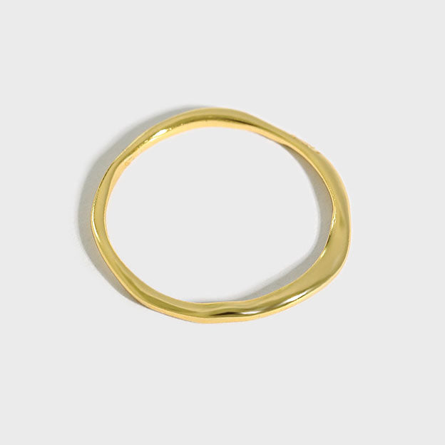 Minimalist Irregular Tiny Fine 925 Sterling Silver Ring