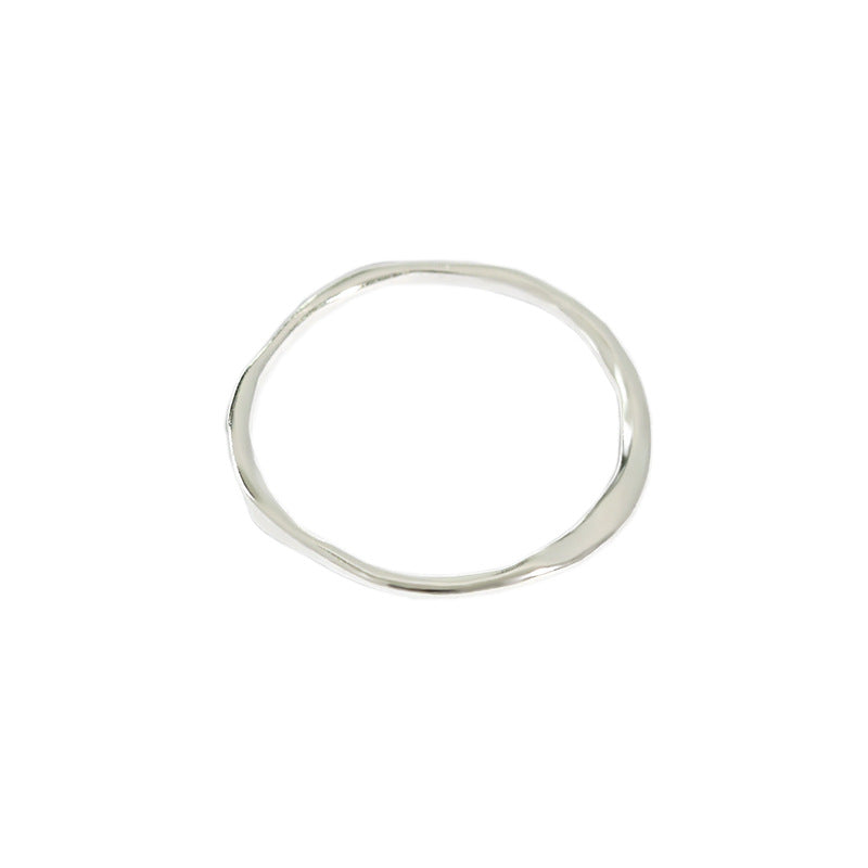 Minimalist Irregular Tiny Fine 925 Sterling Silver Ring