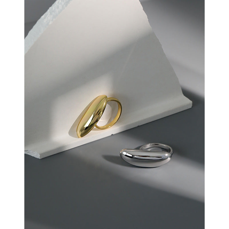 Fashion Geometry Irregular 925 Sterling Silver Adjustable Ring