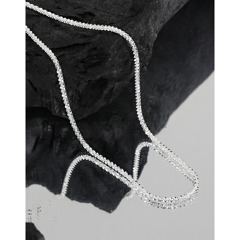 Modern Shining Babysbreath Chain 925 Sterling Silver Necklace