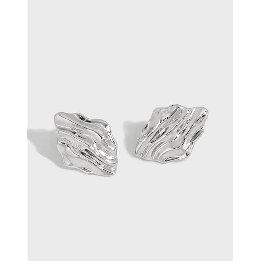 Geometry Irregular Stones Office 925 Sterling Silver Stud Earrings