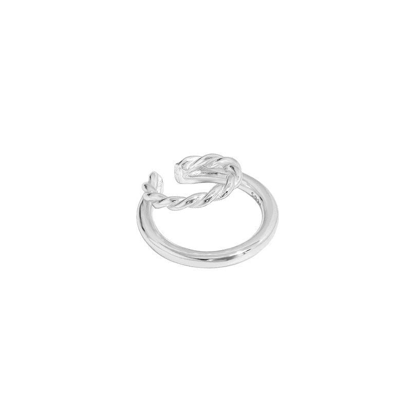 Fashion Double Layer Twisted 925 Sterling Silver Non-Pierced Earring(Single)