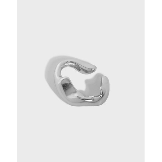 Fashion Irregular Ear 925 Sterling Silver Non-Pierced Earring(Single)