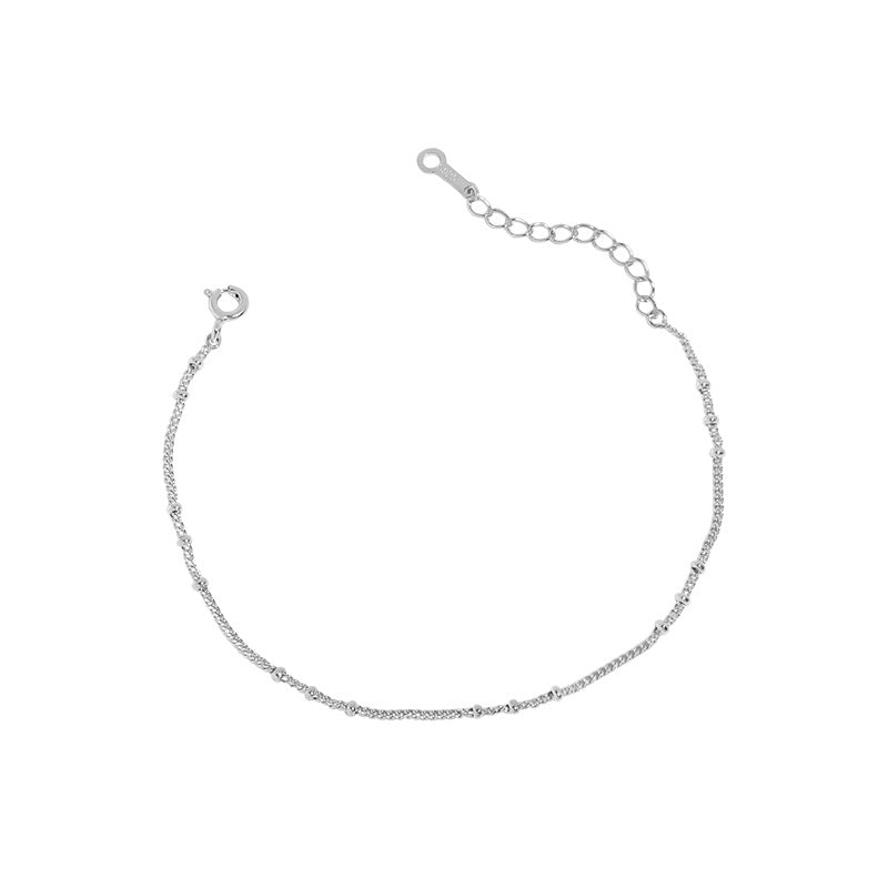 Simple Mini Beads Girl 925 Sterling Silver Bracelet