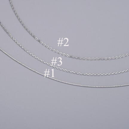 Simple 925 Sterling Silver Box Rolo Chain Links