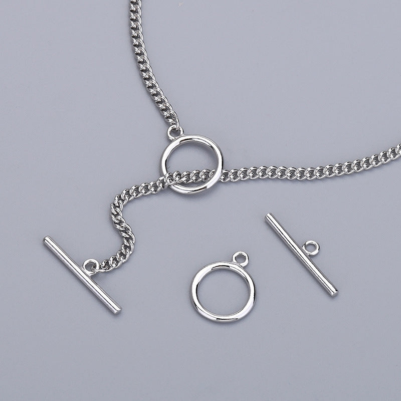 Fashion Letter O T Shape 925 Sterling Silver End Caps