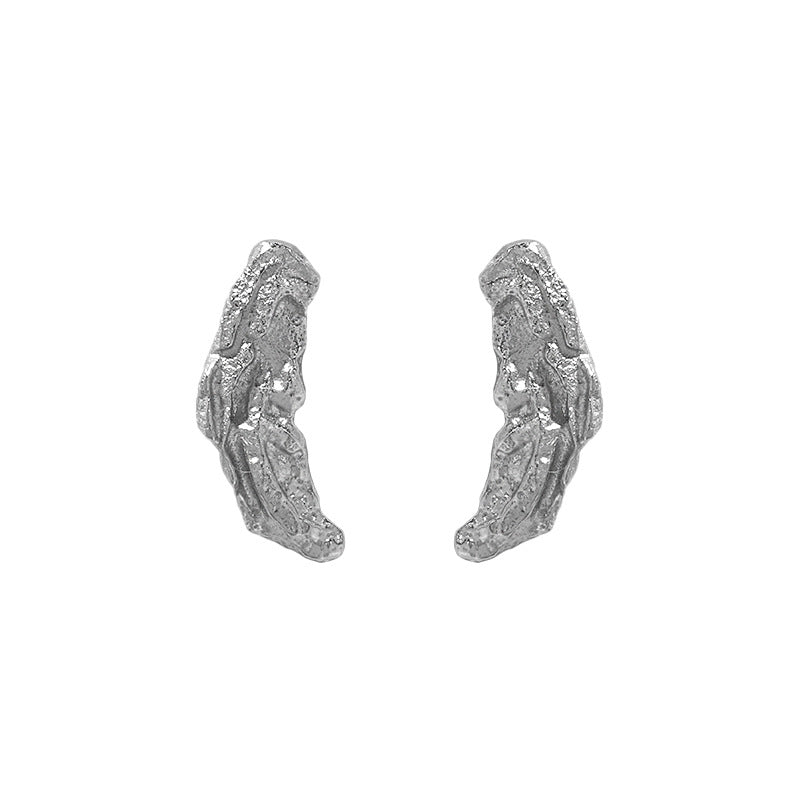 Fashion Irregular Stones 925 Sterling Silver Dangling Earrings