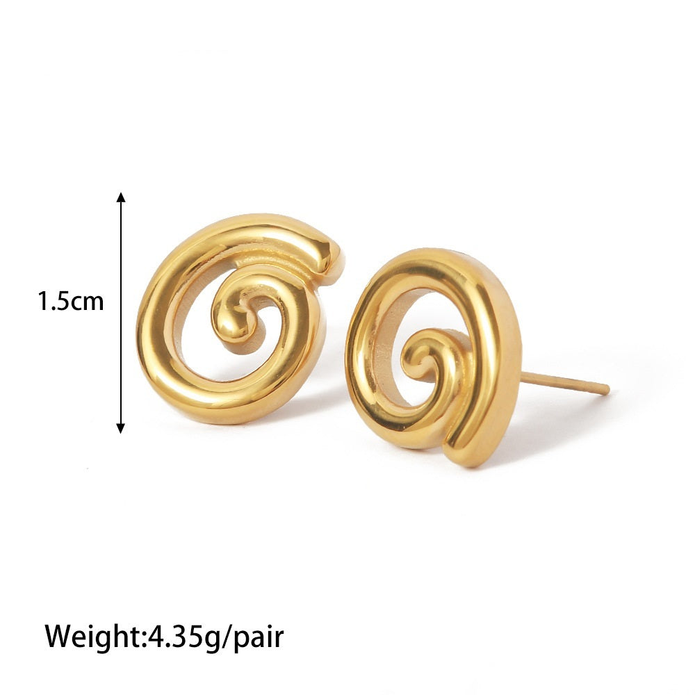 Niche Design 18K Gold Irregular Earrings