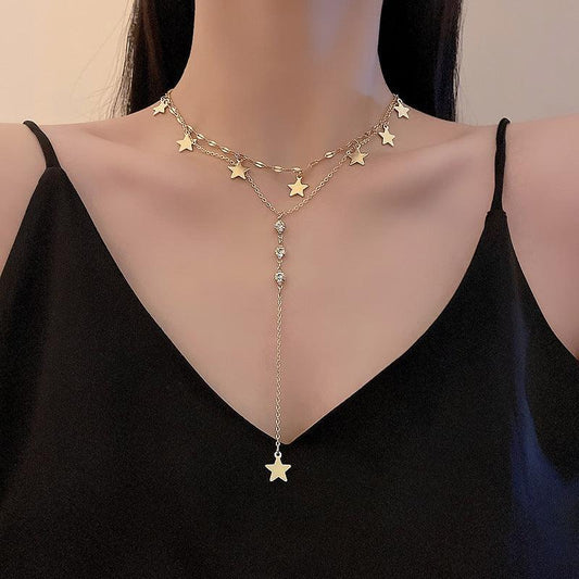 N24.Tassel net red collarbone chain - Elle Royal Jewelry