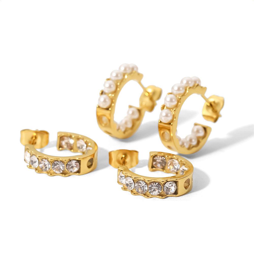 E17.18k gold earrings - Elle Royal Jewelry