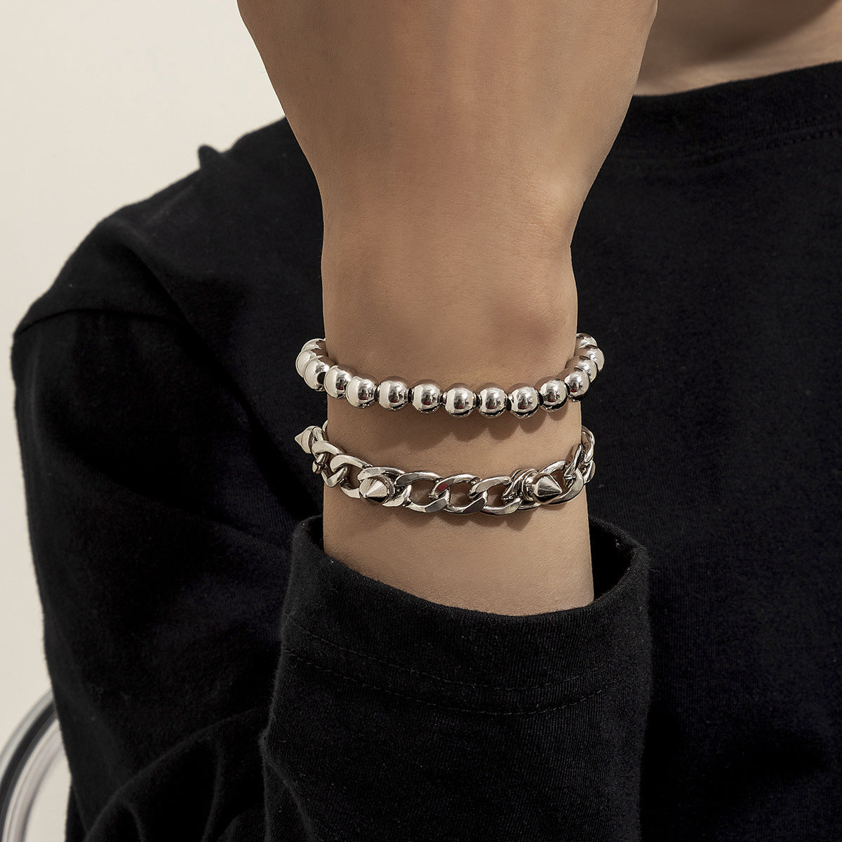 Fashionable double-layer bead bracelet
