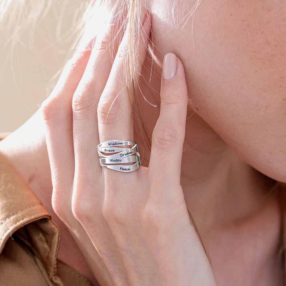 R18(Custom).Elegant and radiant multi-ring surround ring - Elle Royal Jewelry