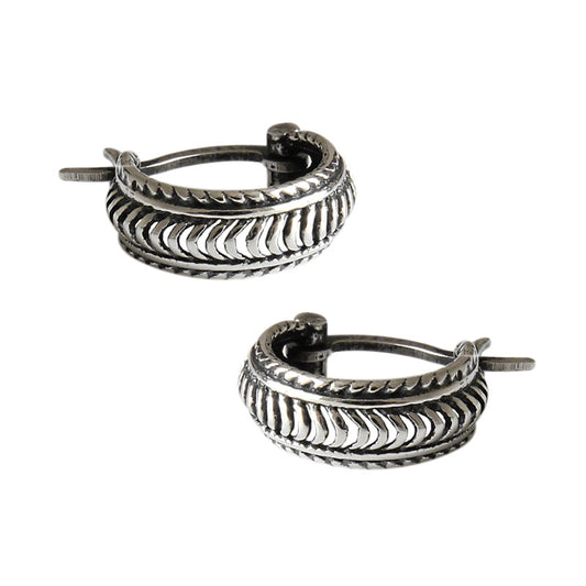 Twisted 925 Sterling Silver Hoop Earrings