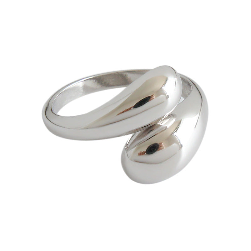 Office Waterdrop 925 Sterling Silver Adjustable Ring
