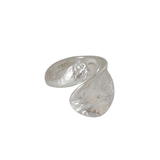 Irregular Waterdrop 925 Sterling Silver Adjustable Ring