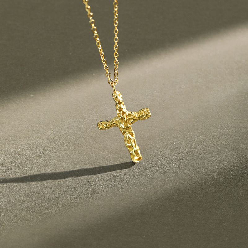 Holy Irregular Cross 925 Sterling Silver Necklace