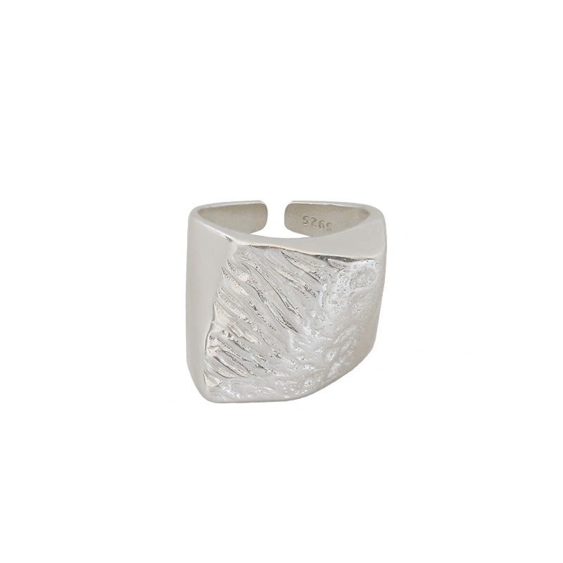 Irregular Geometry 925 Sterling Silver Adjustable Ring