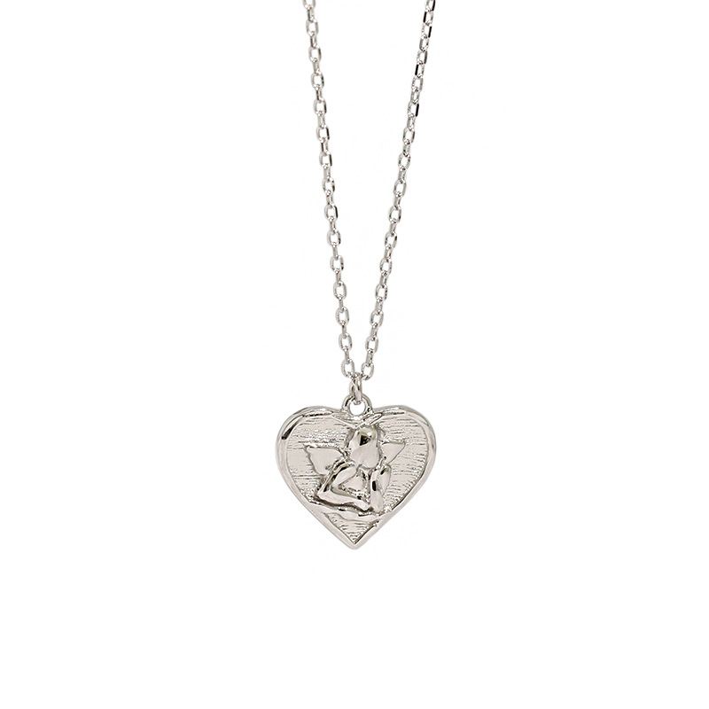Gift Angel Heart 925 Sterling Silver Necklace
