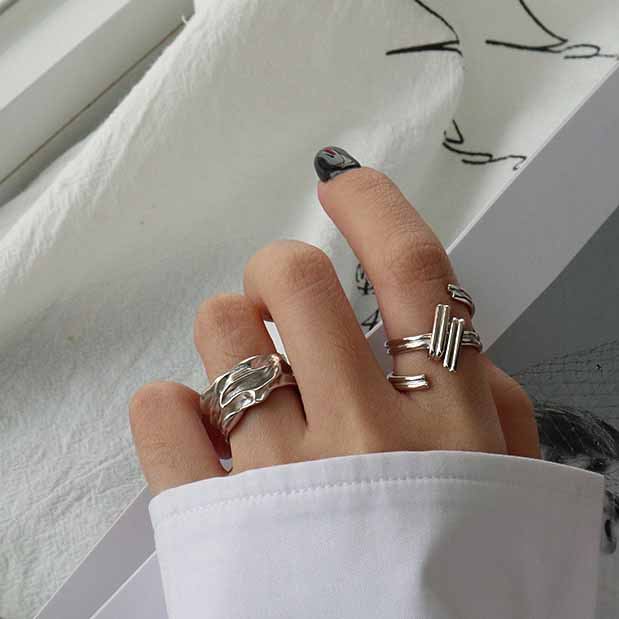 Fashion Screw 925 Sterling Silver Adjustable Ring