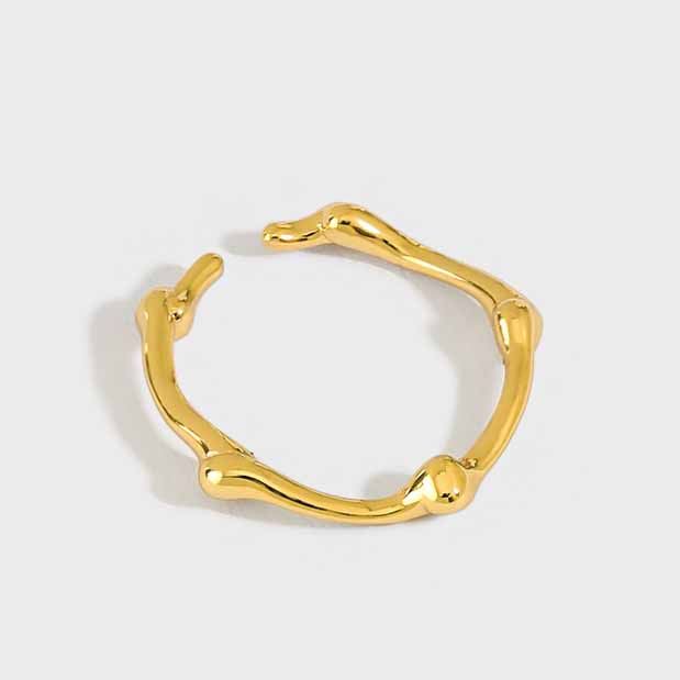Irregular Knot 925 Sterling Silver Adjustable Ring